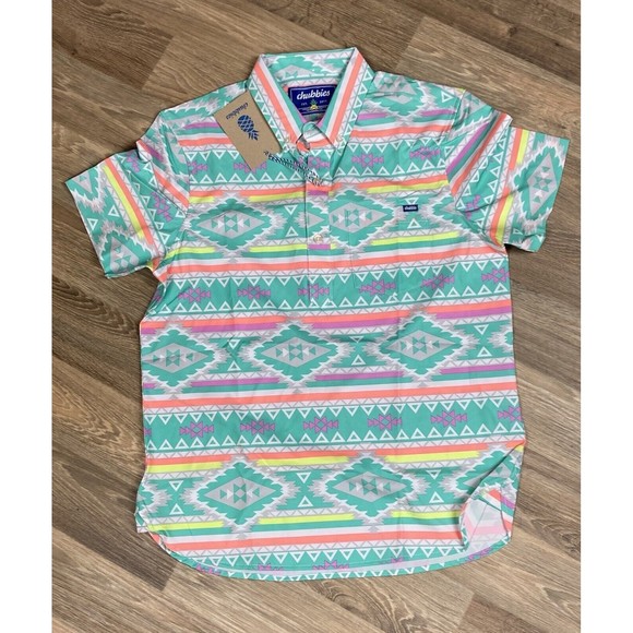 Chubbies Other - NEW Chubbies The En Fuegos Short Sleeve Poplin Button Down Shirt Men’s Small